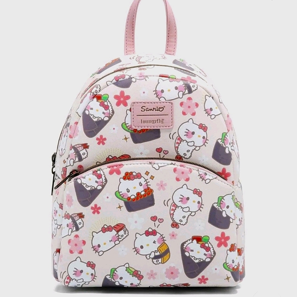 Loungefly Pink Hello Kitty Sushi Mini Backpack